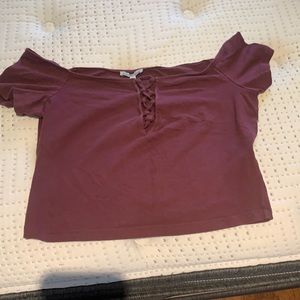 Off the shoulder crop top
